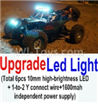Wltoys 10428-B Upgrade LED light unit(Total 6pcs Light and 1pcs 1-TO-2 Y-shape connect wire & 1600MAH Independent power supply) For Wltoys K949 Rc Car Parts,High speed 1:10 Scale 4wd Car Part